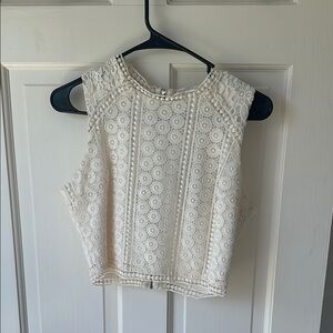 Abercrombie Cream Cropped Blouse